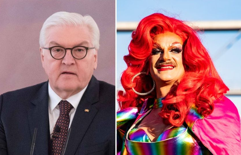 Steinmeier und seine bunten Fans